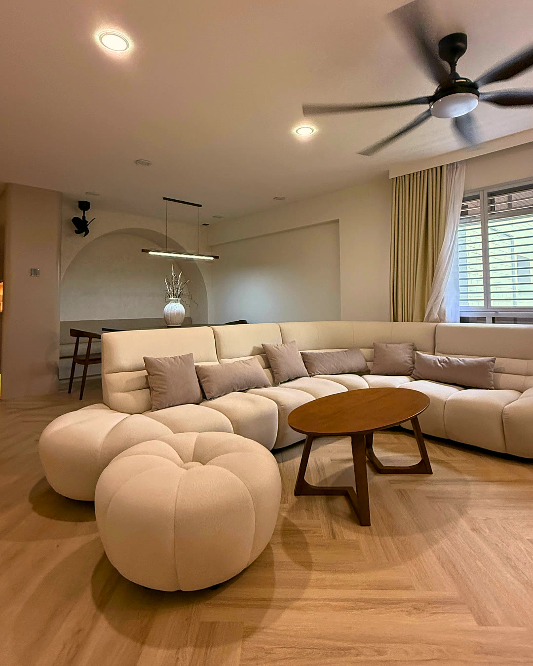 A completed Ceasquare living room, HDB flat in Pasir Ris.
