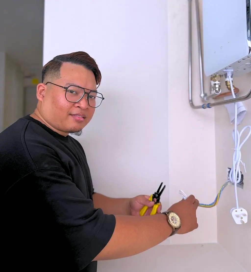 Encik Ahmad, founder of Ceasquare, working on-site.